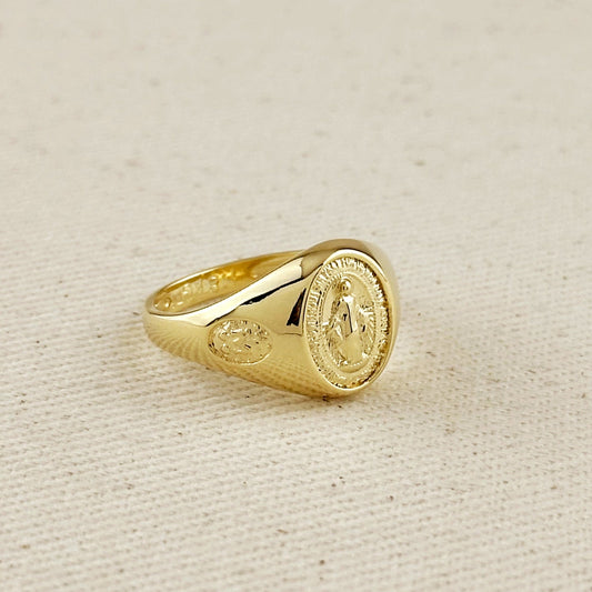 Miraculous Medal Signet Ring