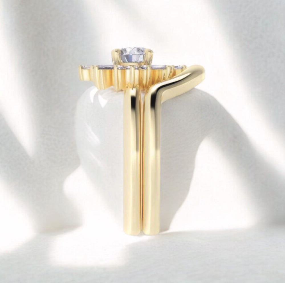 Crescent Wedding Band