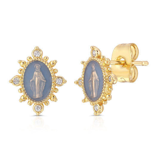 French Blue Lady Lourdes Earrings