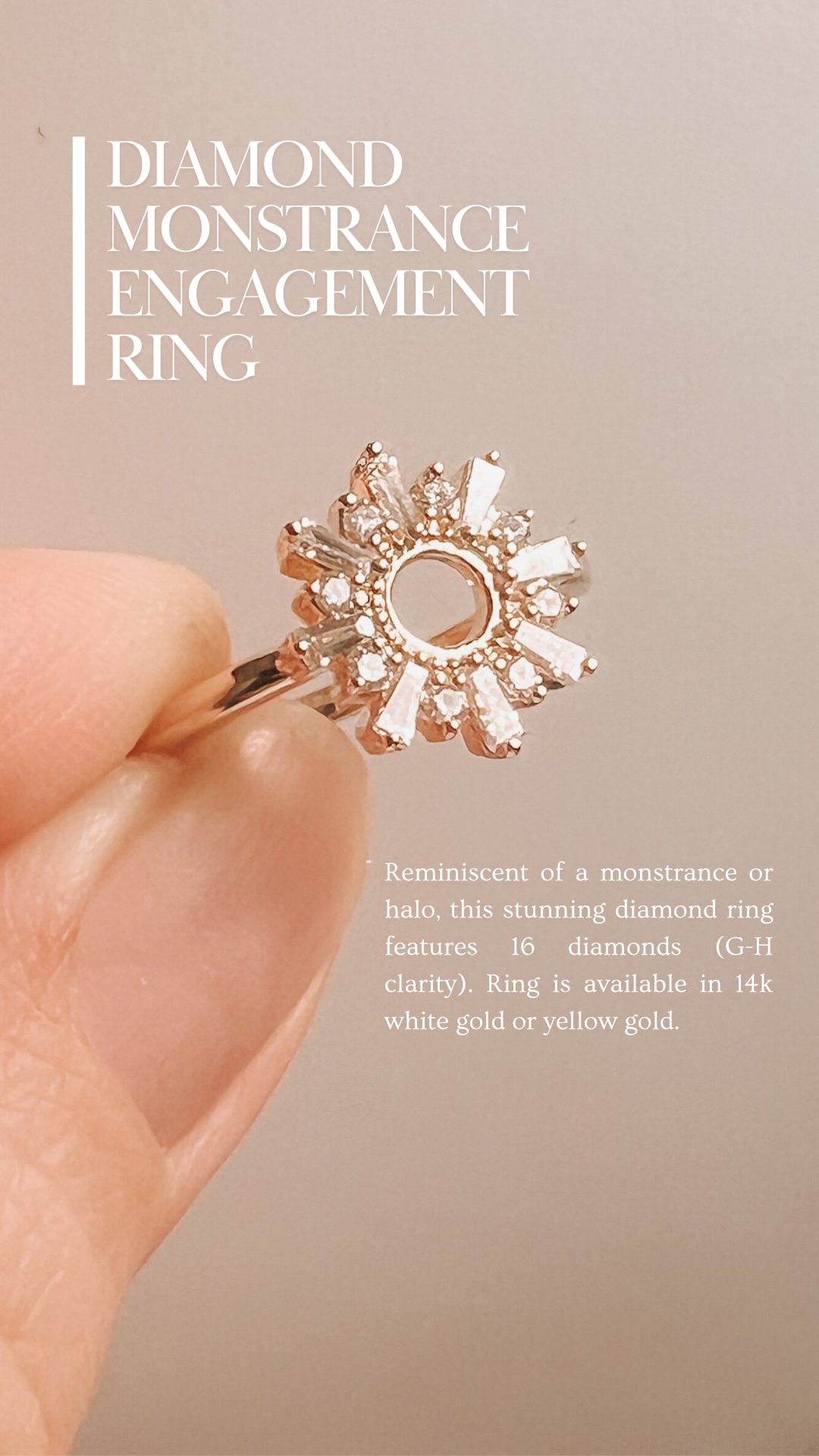 Diamond Monstrance-Inspired Ring