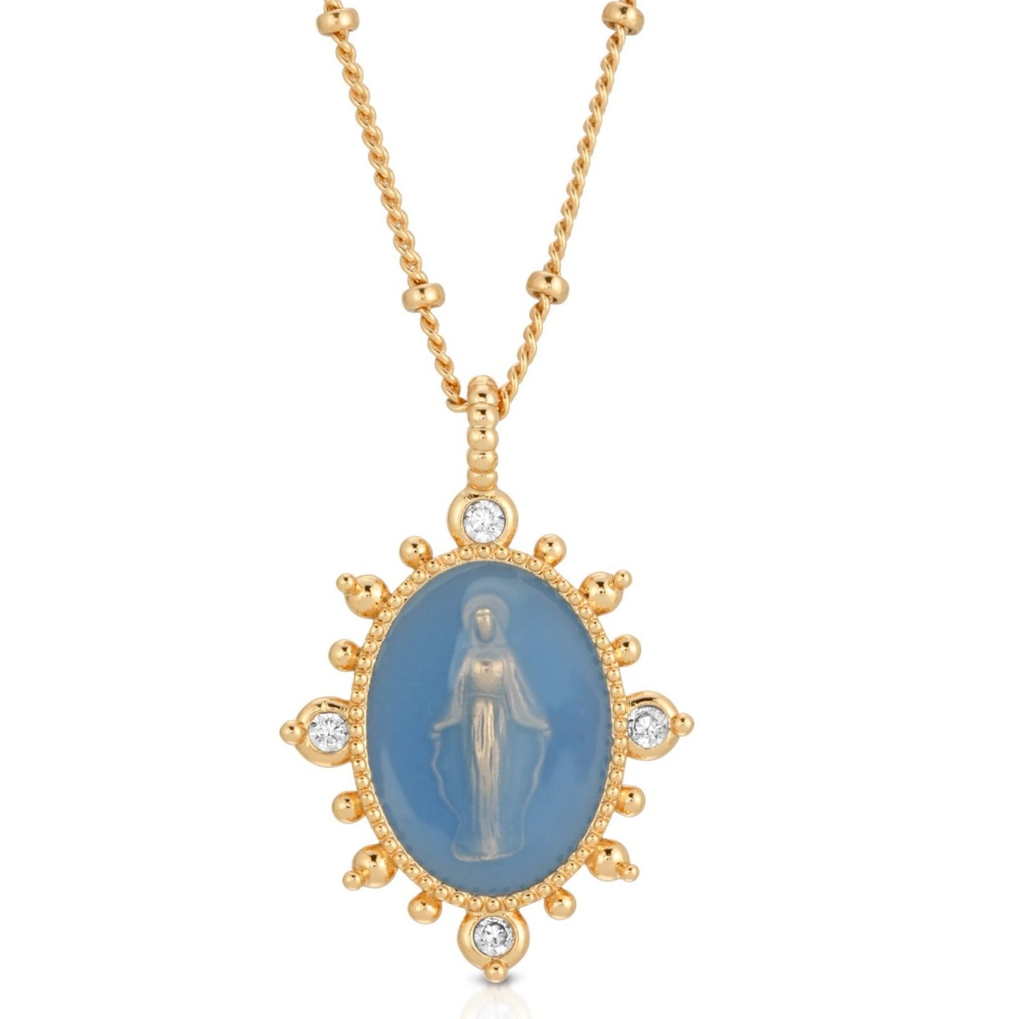 Lourdes Pendant Necklace - French Blue