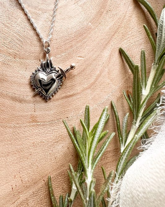 Sorrowful Heart of Mary Necklace