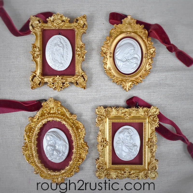 Gold Framed Intaglio Ornaments