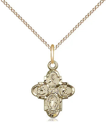 Dainty 4-Way Crucifix Necklace B