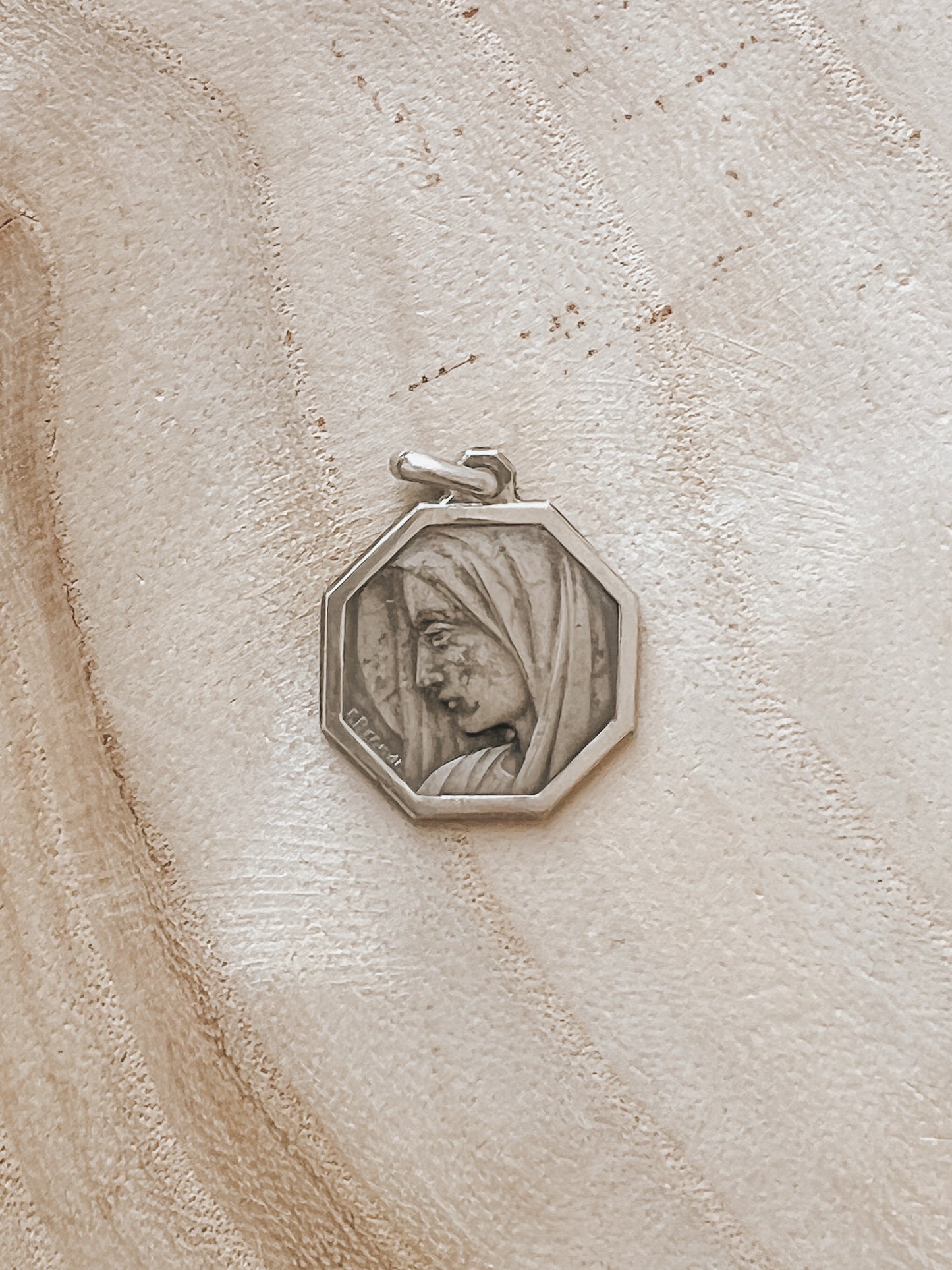 OOAK OL Lourdes Octagonal Medal