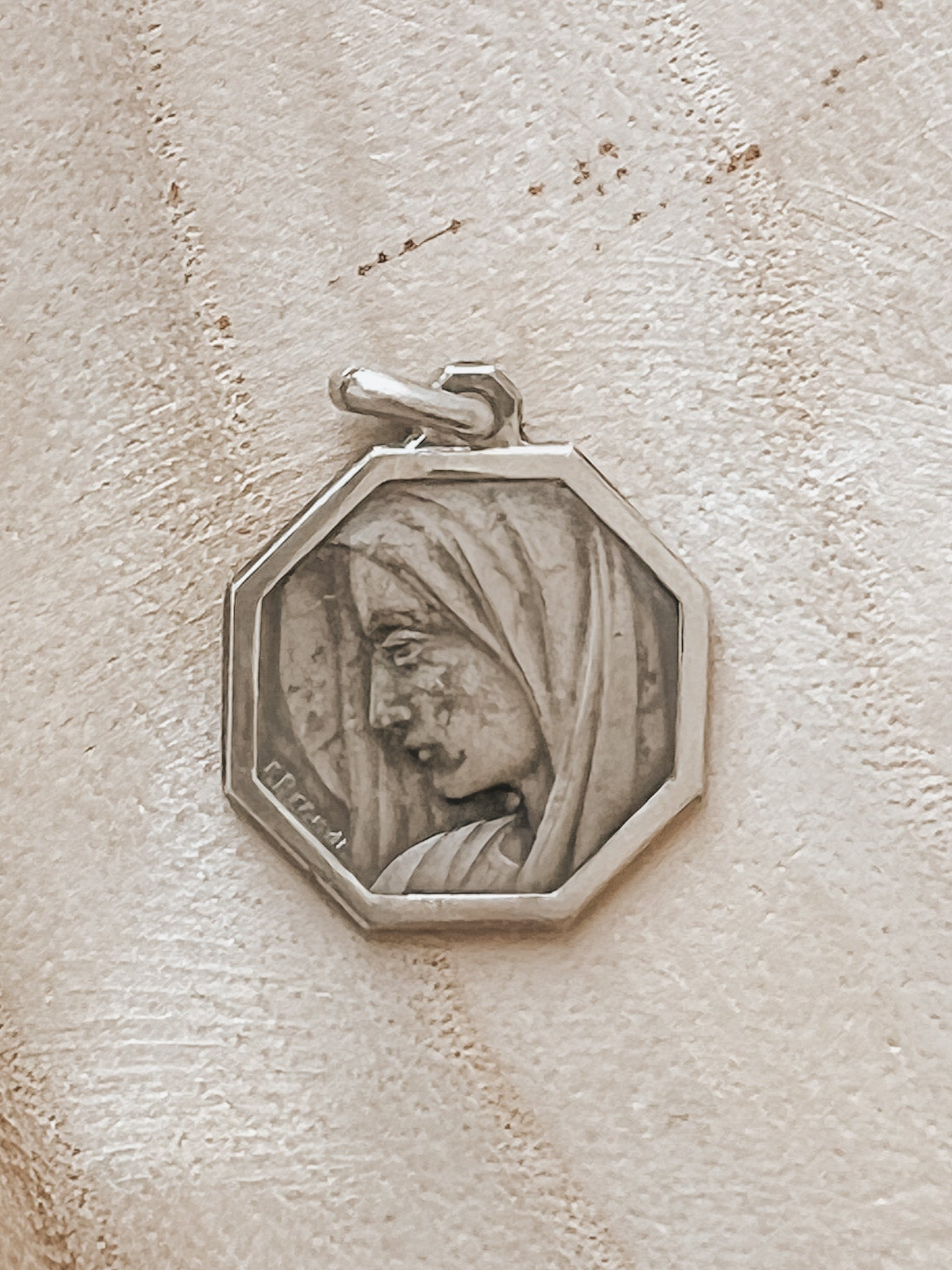 OOAK OL Lourdes Octagonal Medal