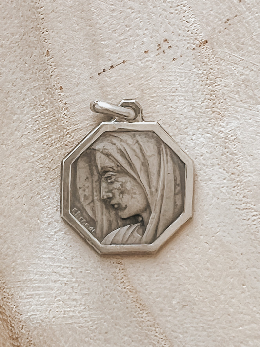 OOAK OL Lourdes Octagonal Medal