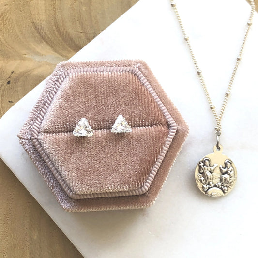 Trinity Triangular CZ Studs