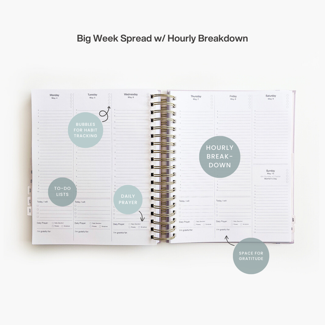 2026 Calendar Year Catholic Liturgical Planner // Big Layout