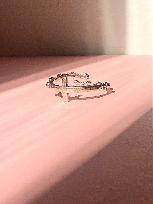 Sterling Silver Rosary Ring - Adjustable