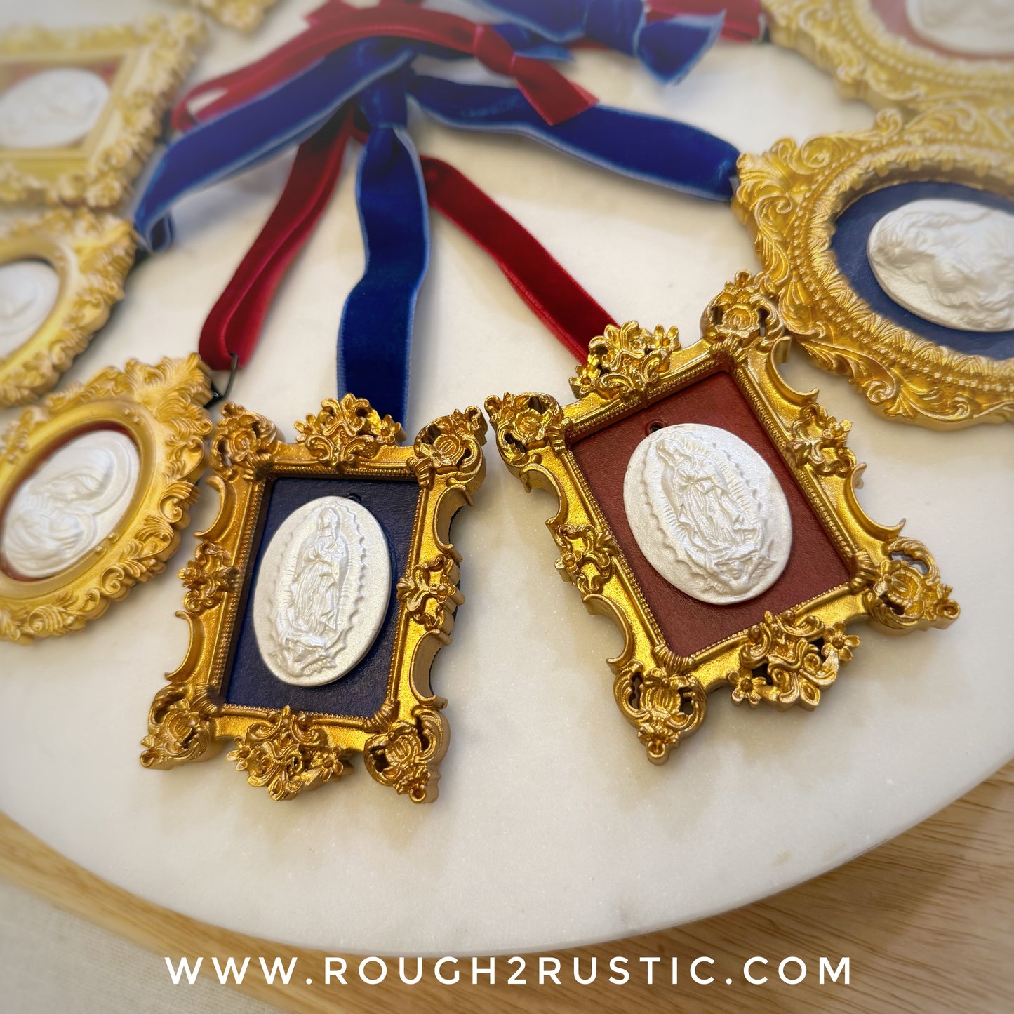 Gold Framed Intaglio Ornaments
