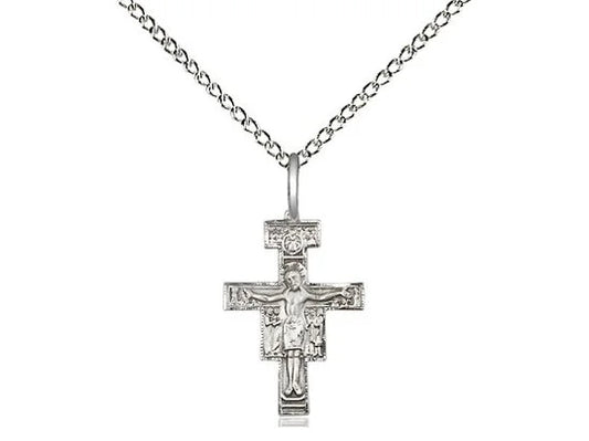 Dainty San Damiano Crucifix Necklace