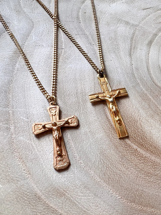 Large Radiant Golden Crucifix