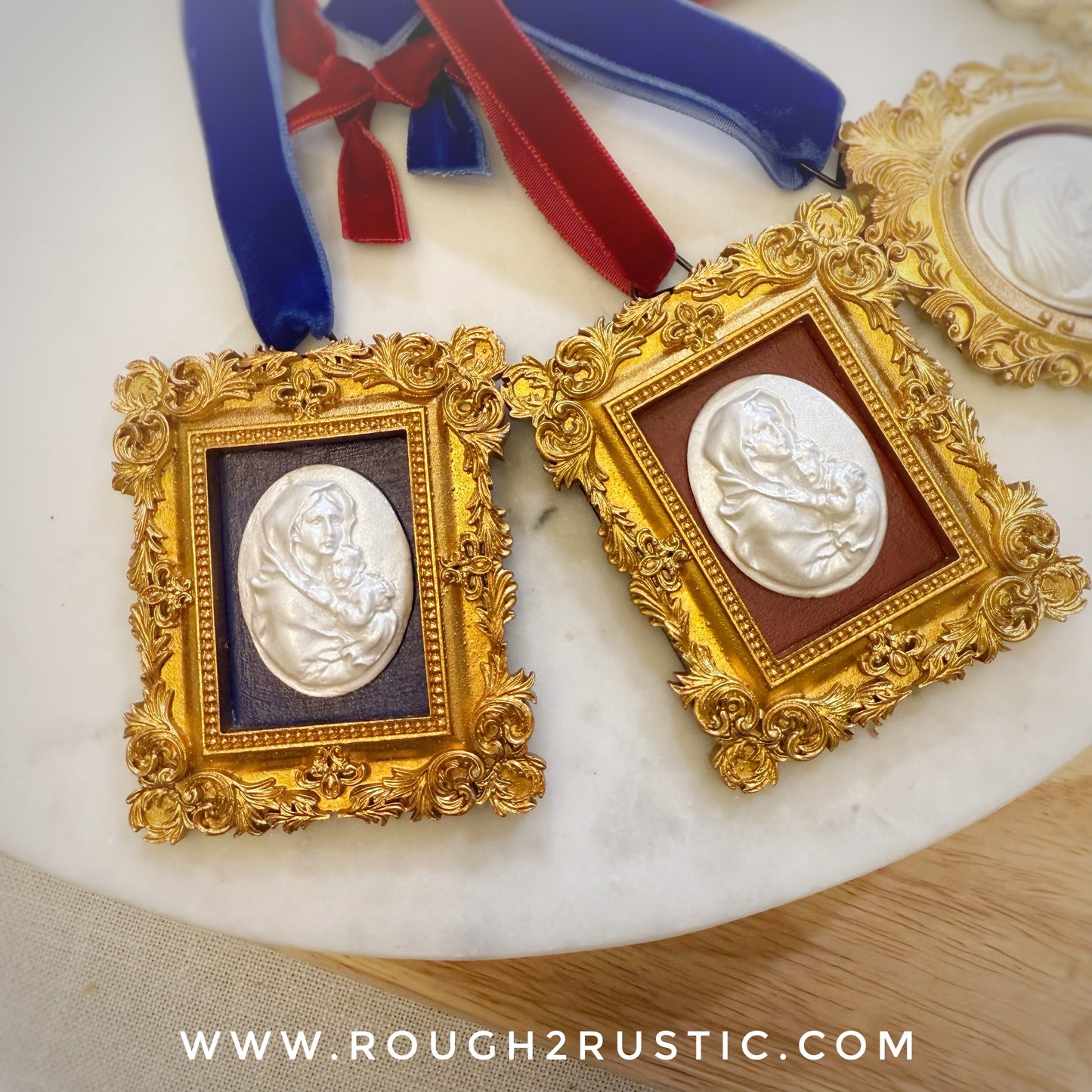 Gold Framed Intaglio Ornaments