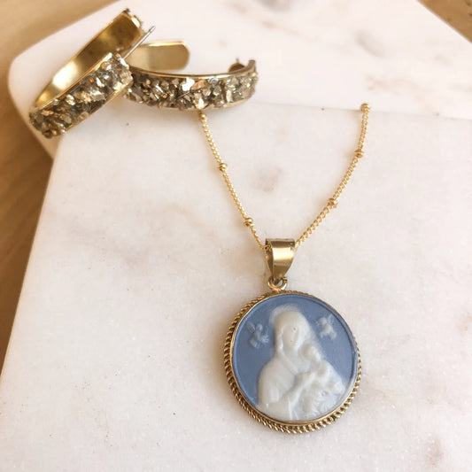 Our Lady of Perpetual Help Cameo Necklace