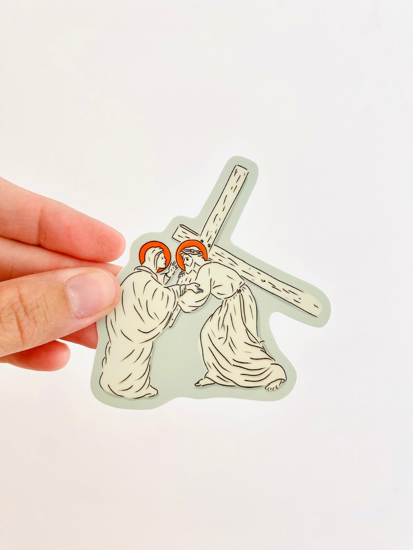 carrying of the Cross Sticker