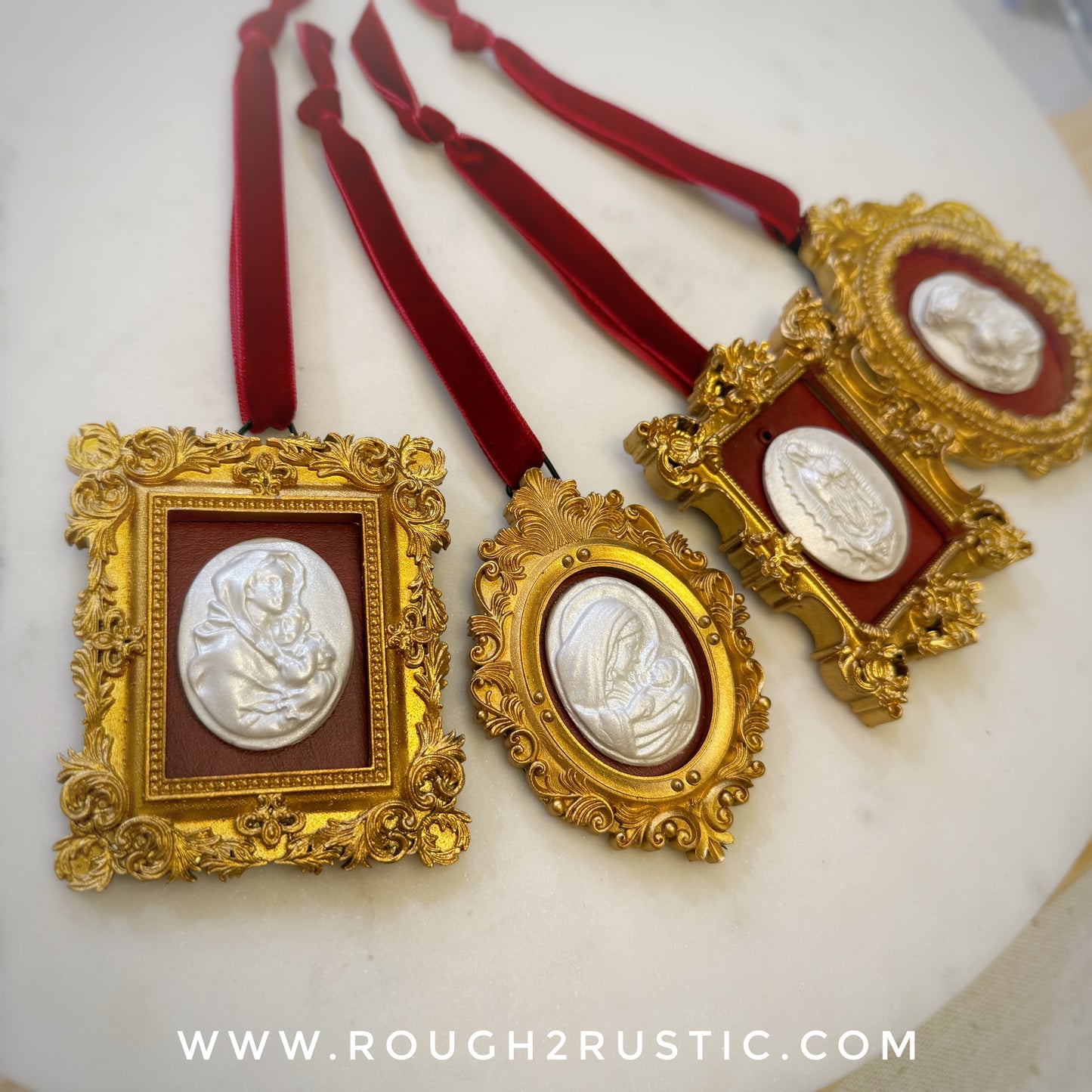 Gold Framed Intaglio Ornaments