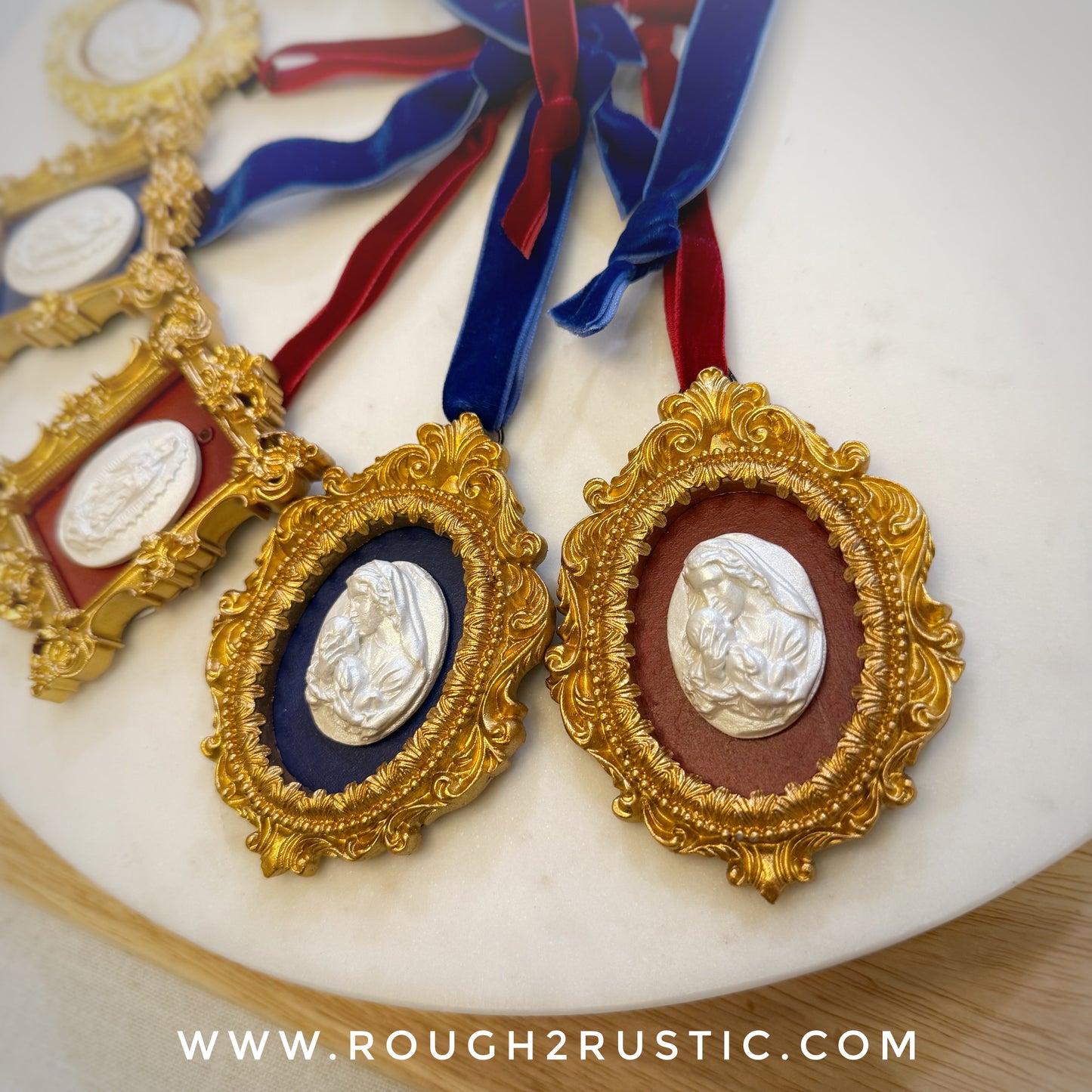 Gold Framed Intaglio Ornaments