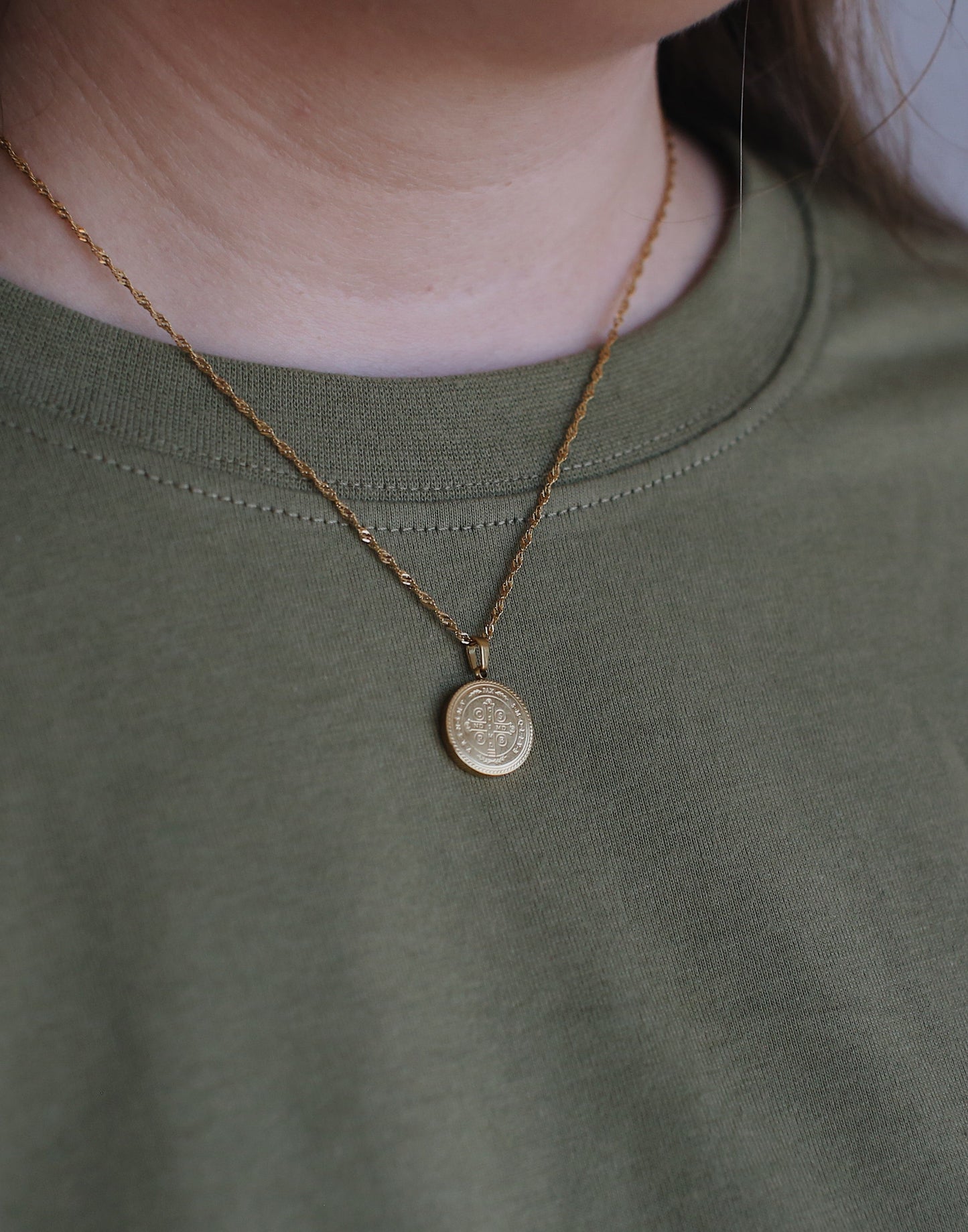 Catholic St. Benedict Necklace for Women – Gold or Silver