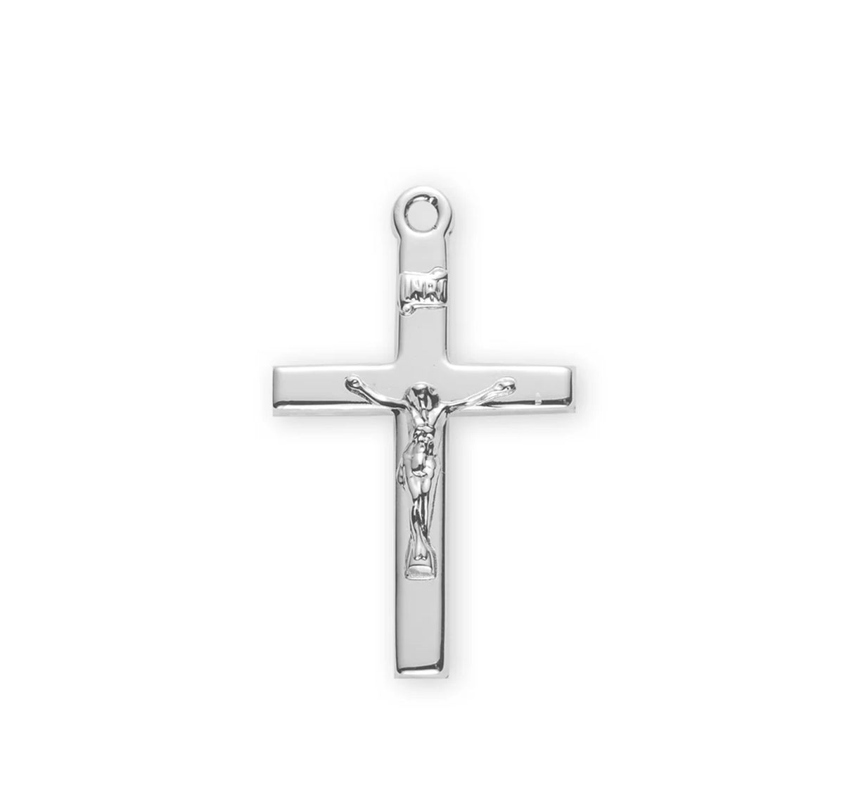 Polished Crucifix Necklace | Sterling Silver