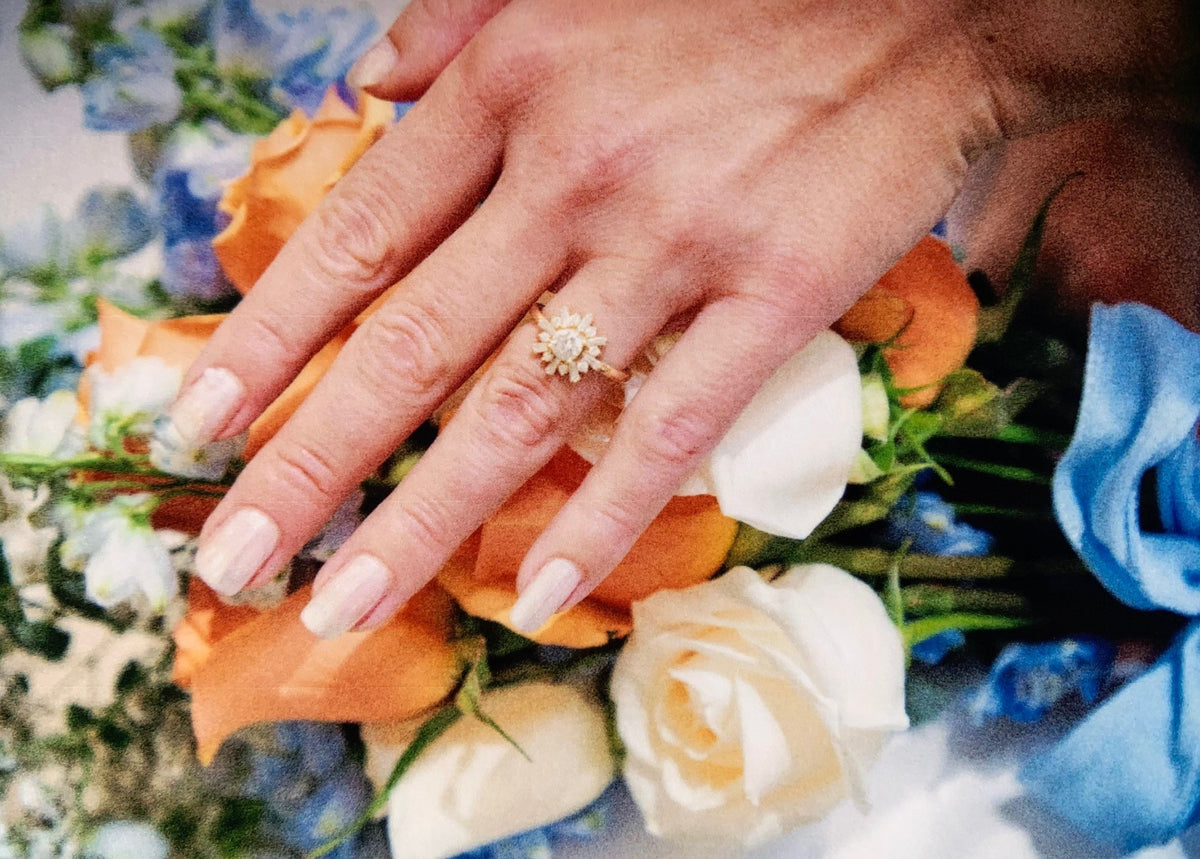 Monstrance-Inspired Ring with Central Stone