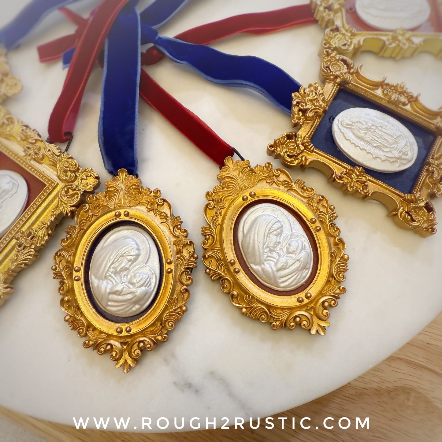 Gold Framed Intaglio Ornaments