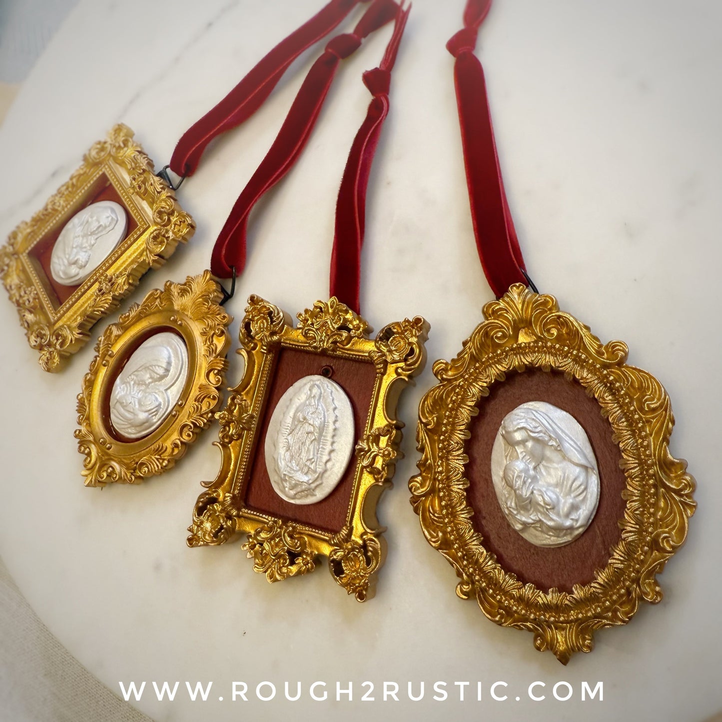 Gold Framed Intaglio Ornaments