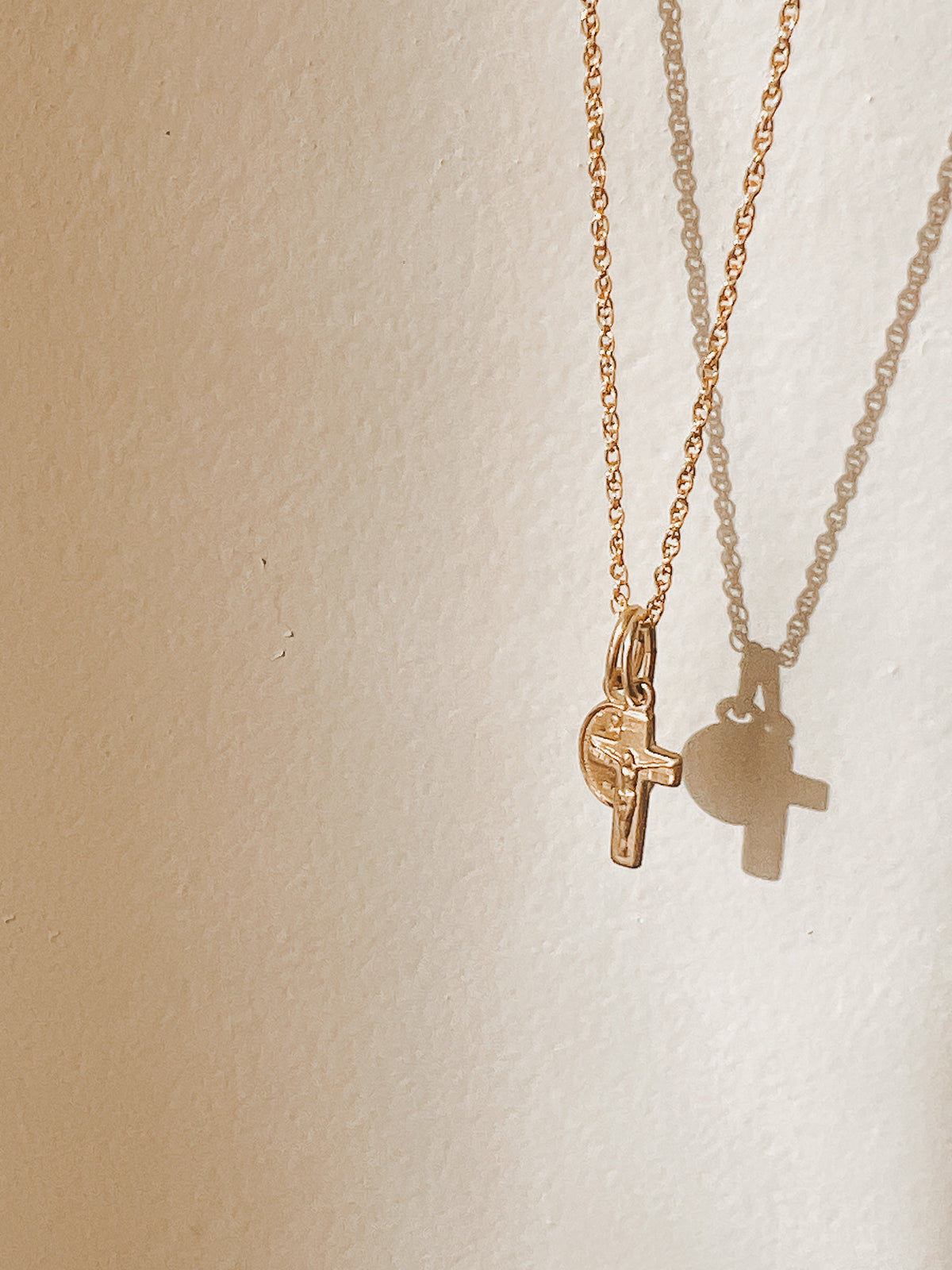 Women's Crucifix and Miraculous Mini Medals Necklace