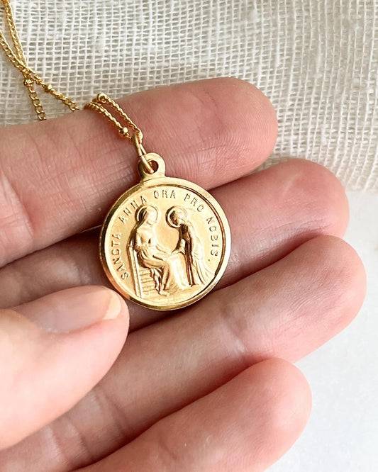 St. Anne and Guardian Angel Necklace