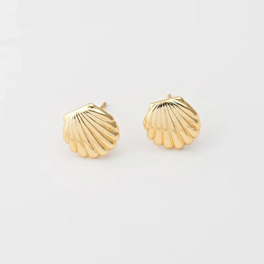 Scallop Shell Baptism Earrings