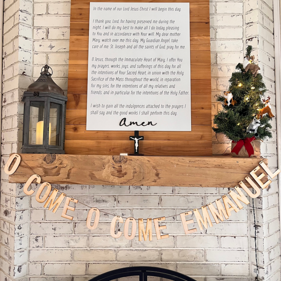 O COME O COME EMMANUEL Wood Garland
