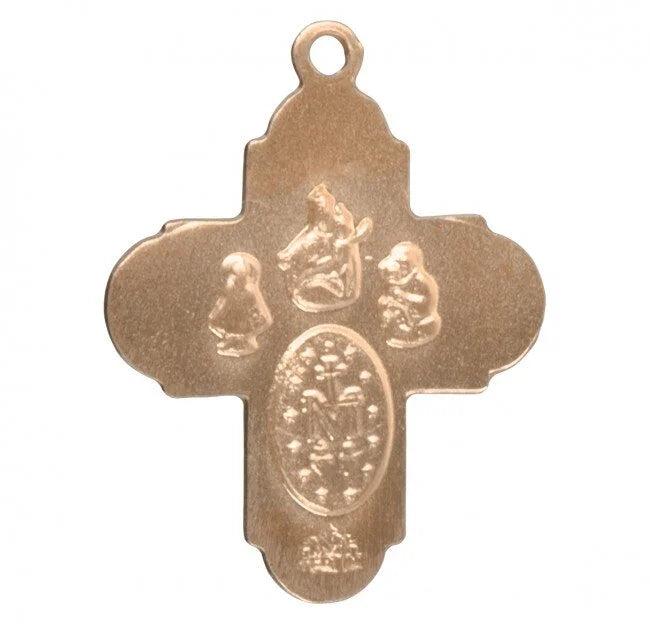 Four Way Medal Cross Necklace