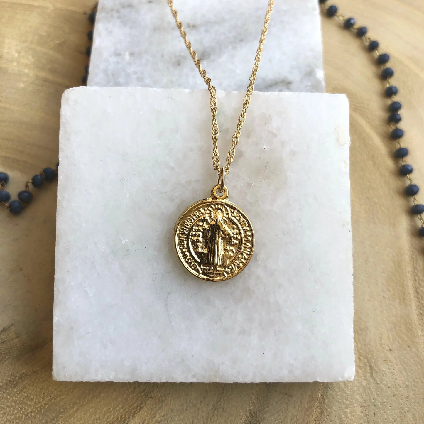 Modern St. Benedict Medal Necklace