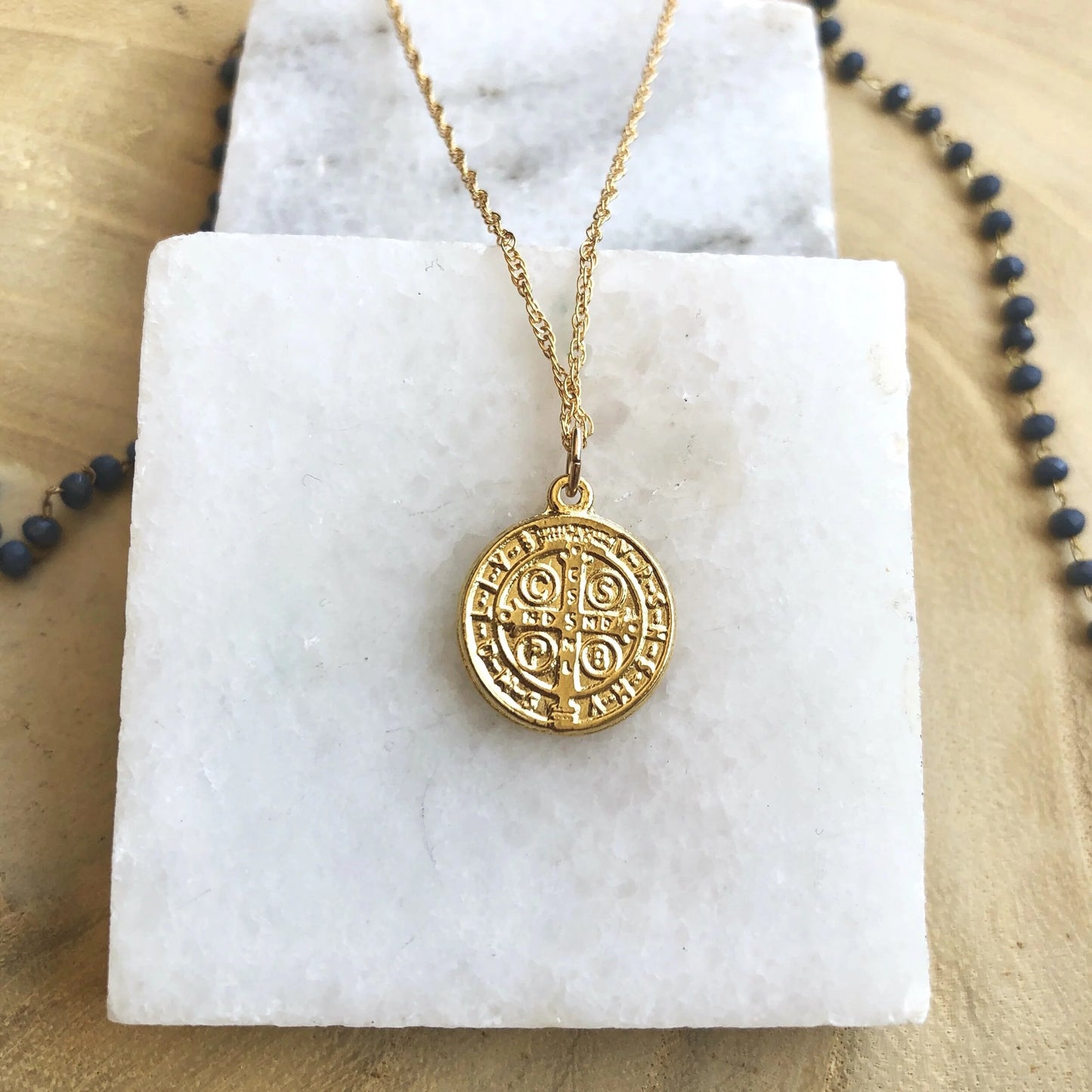 Modern St. Benedict Medal Necklace