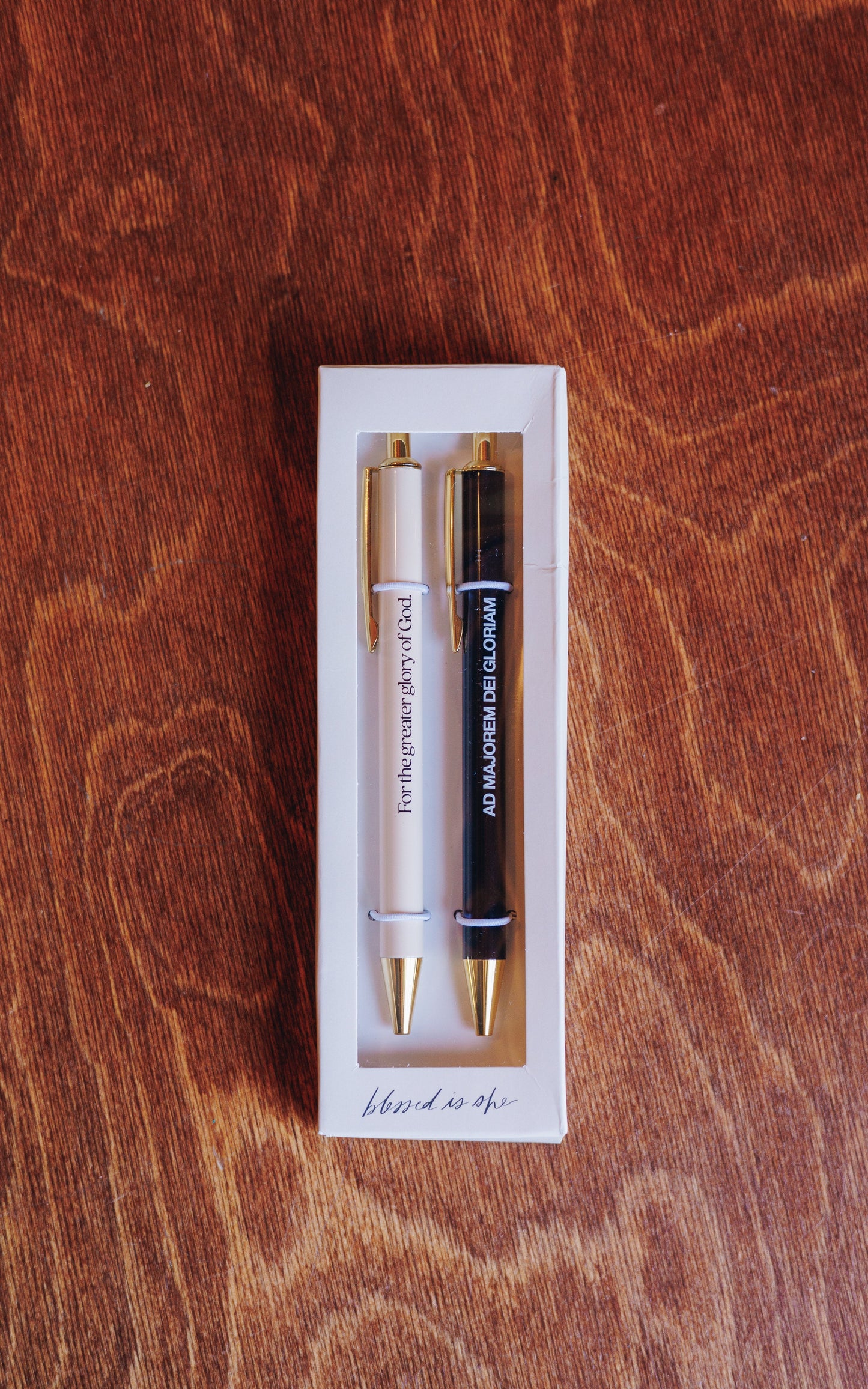 AMDG Catholic Pen Set | Black Ink Pens for Bible Study & Journaling