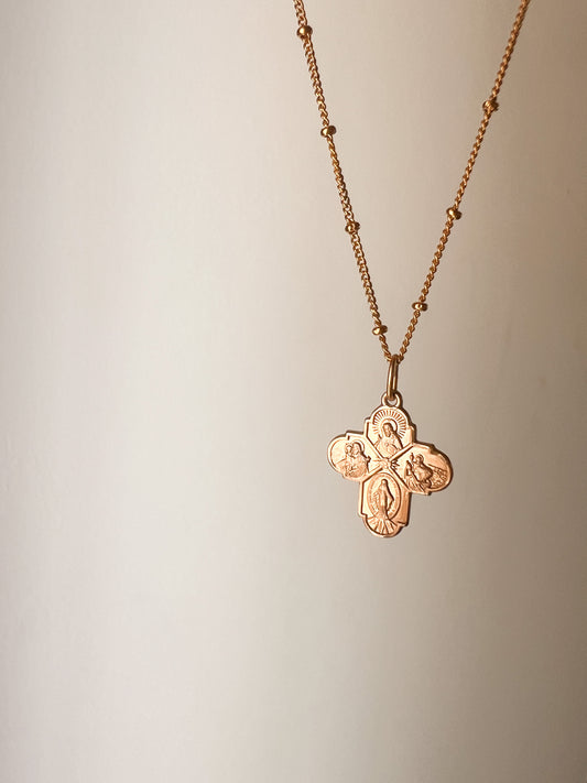 Dainty 4-Way Crucifix Necklace B