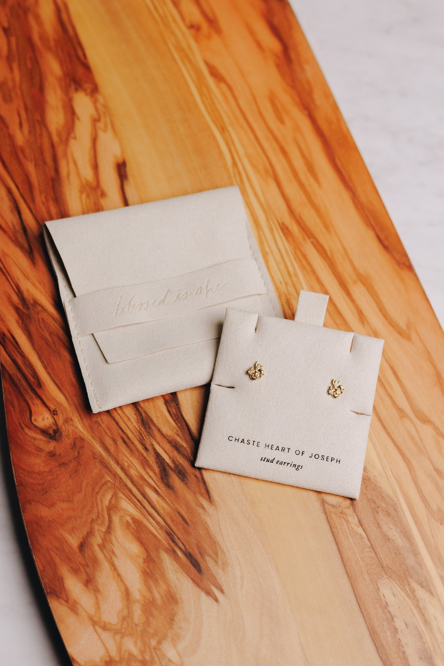 Chaste Heart of Joseph Stud Earrings