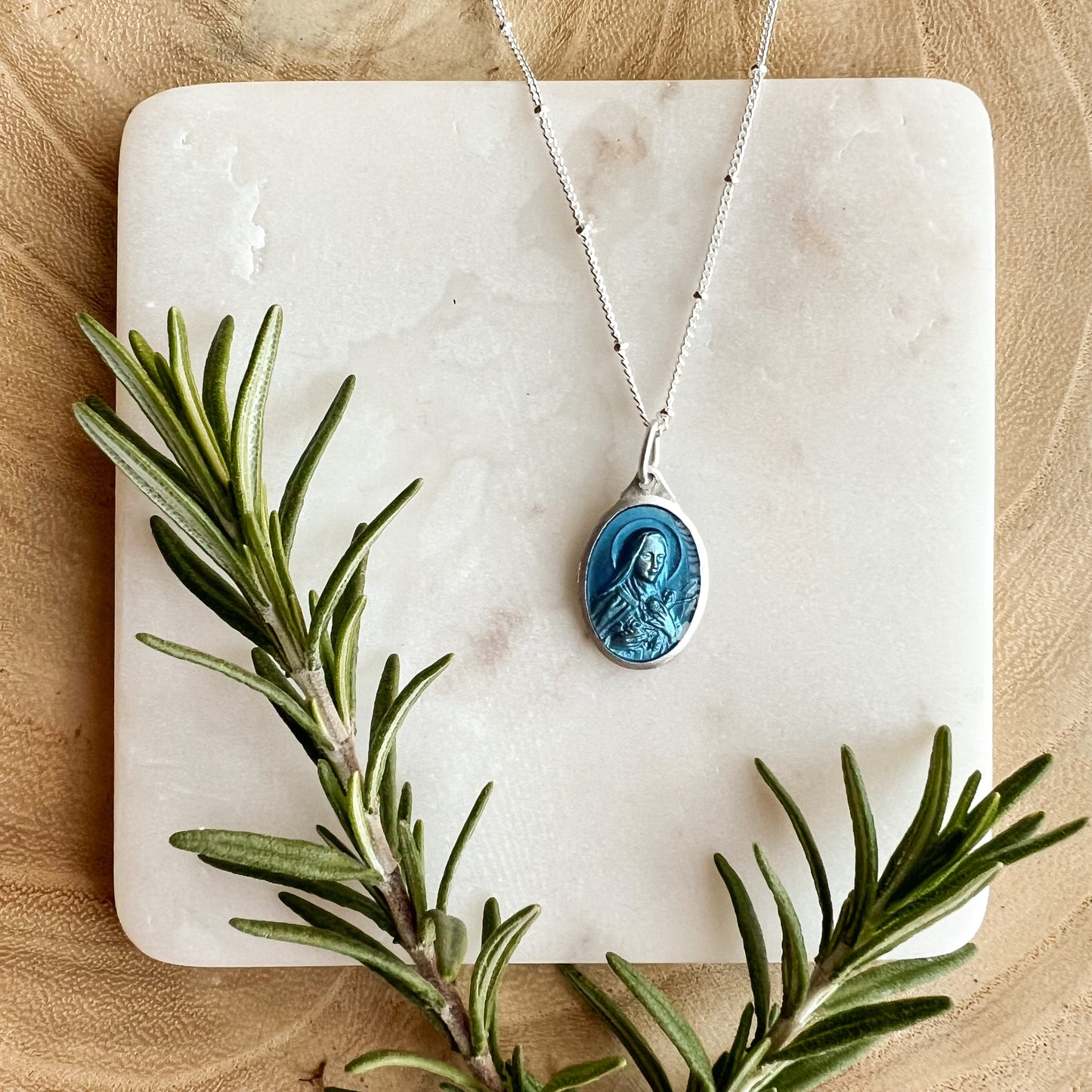 OOAK St. Therese of Lisieux Necklace