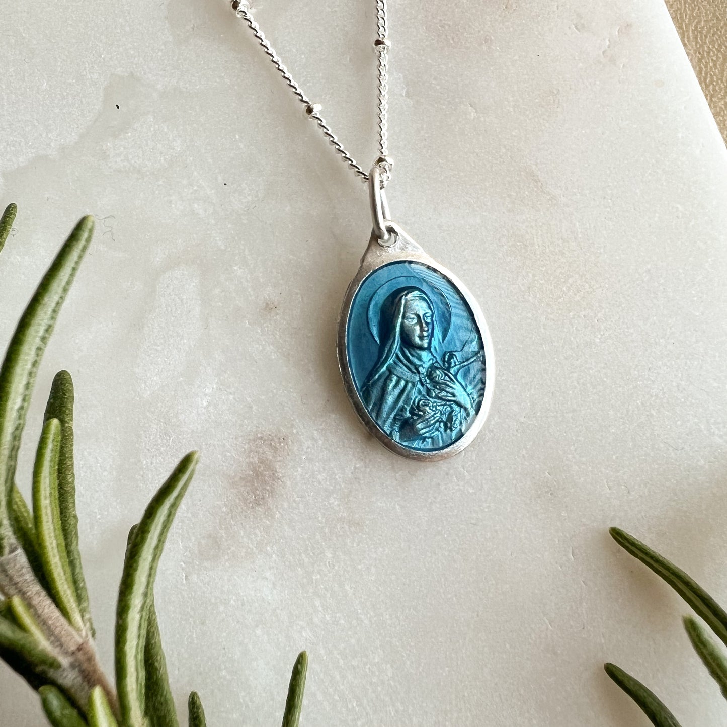 OOAK St. Therese of Lisieux Necklace