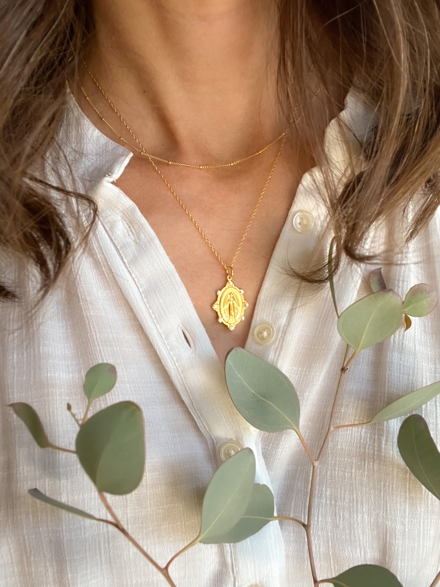 Swarovski Miraculous Medal Necklace