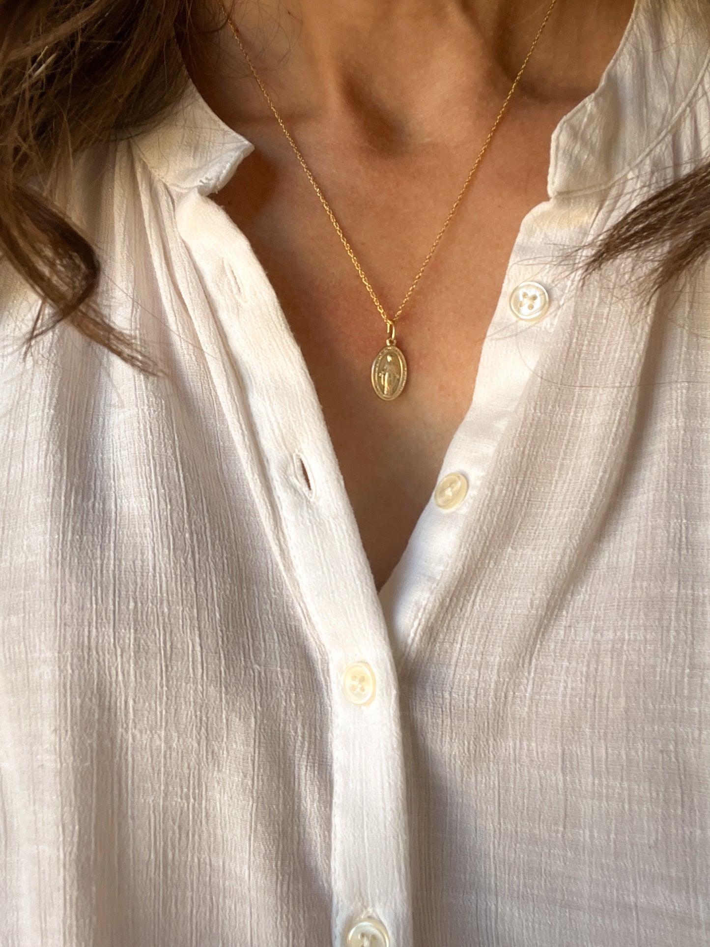 Gold-Filled Miraculous Medal Necklace