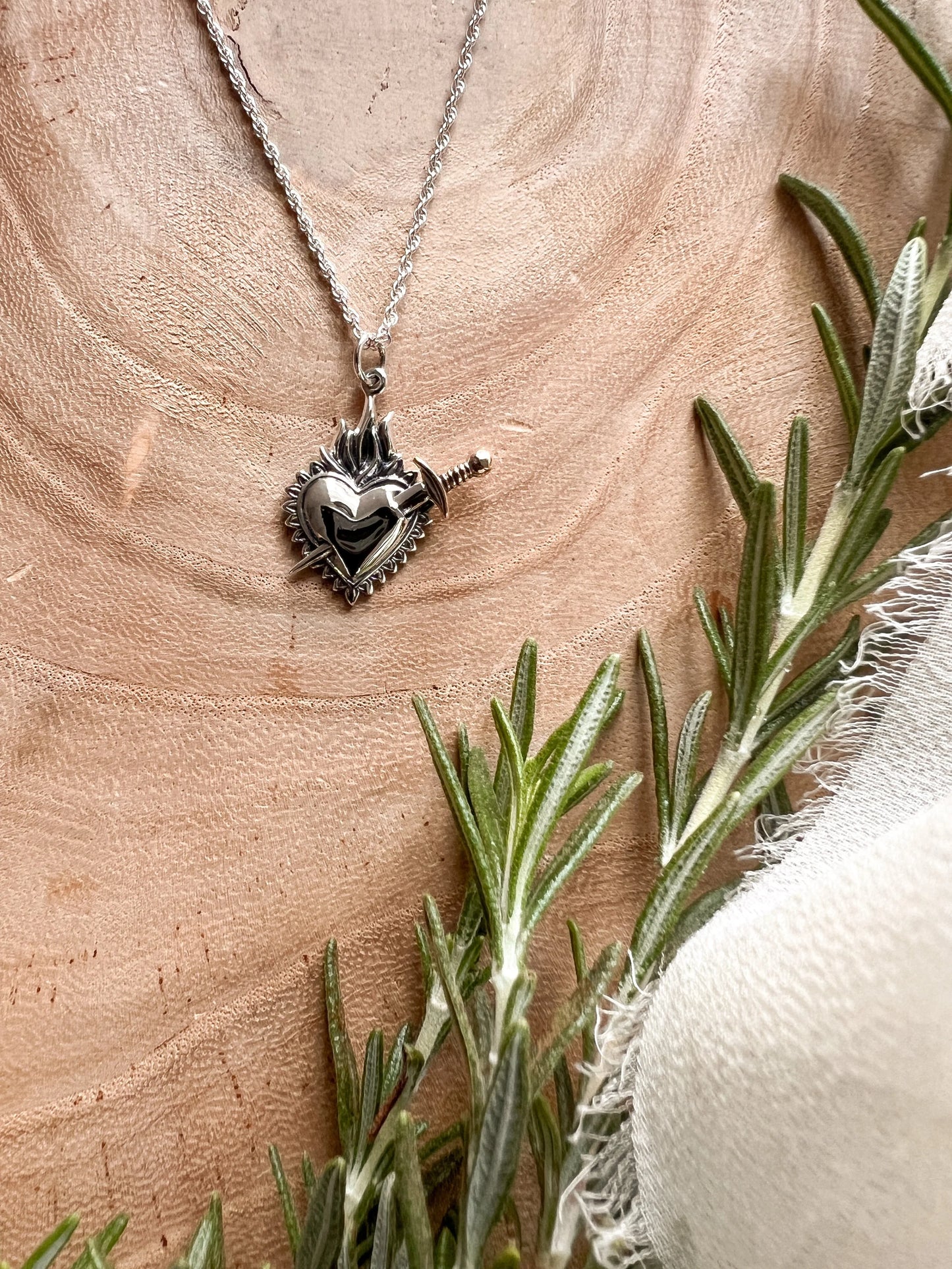 Sorrowful Heart of Mary Necklace