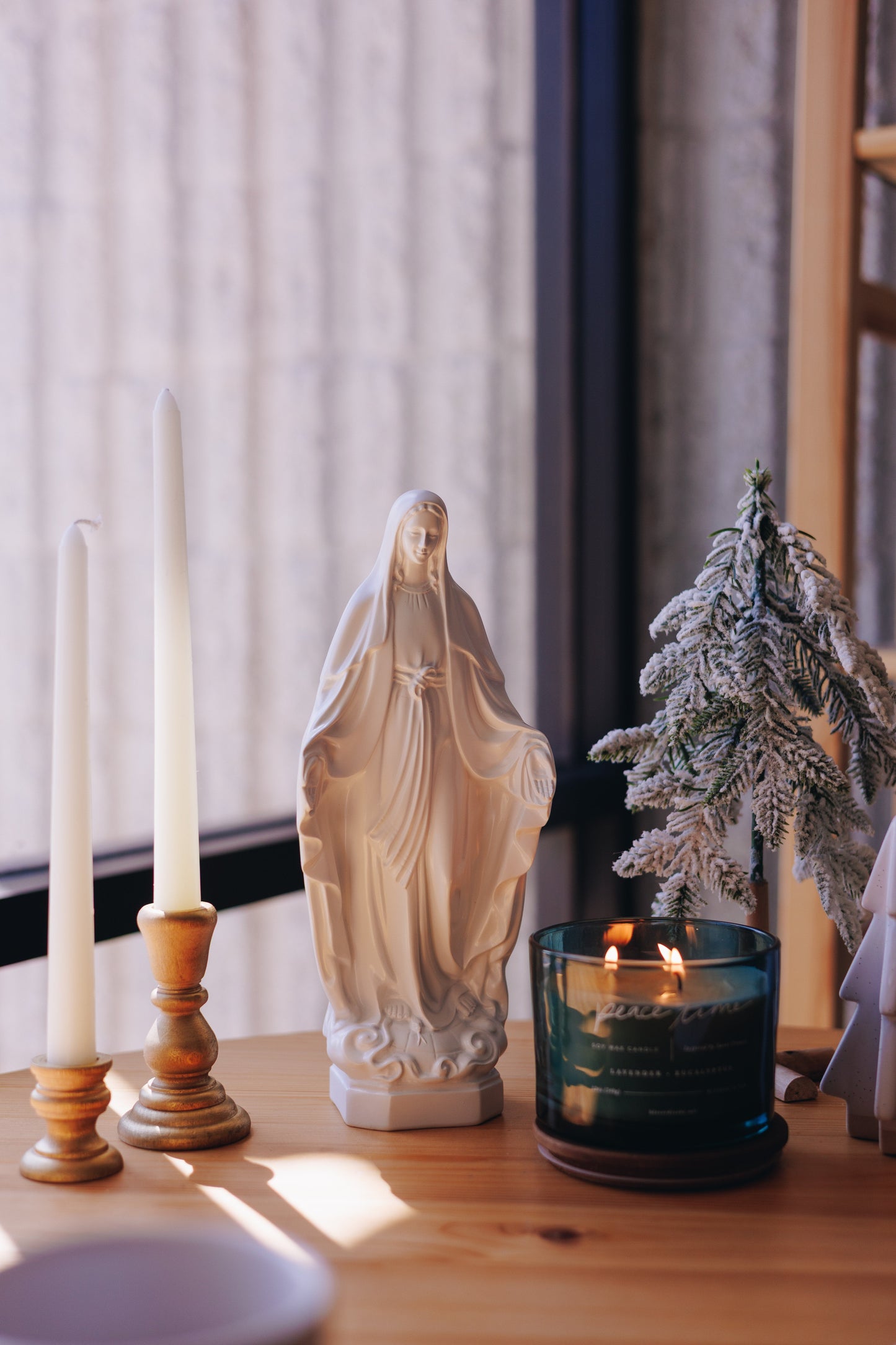 Mary Statue – 12” Resin Virgin Mary Catholic Home Decor