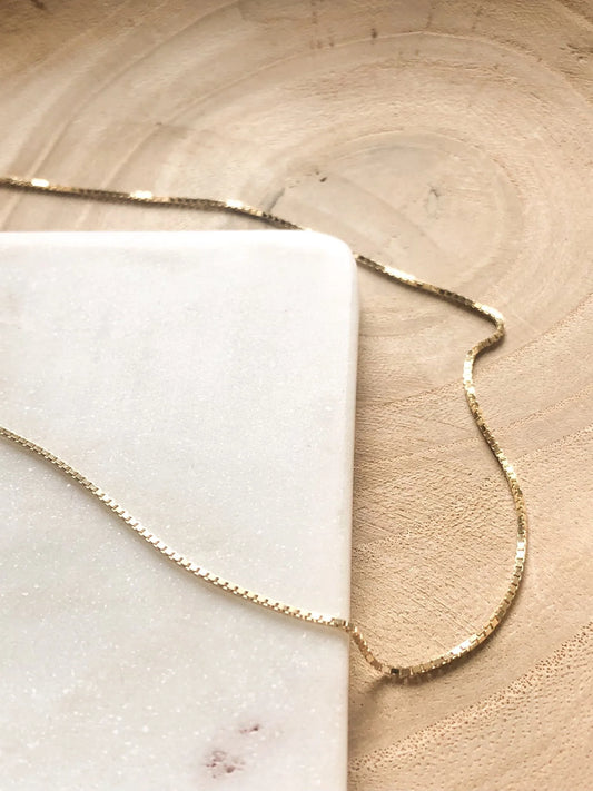 14k Solid Gold Box Chain