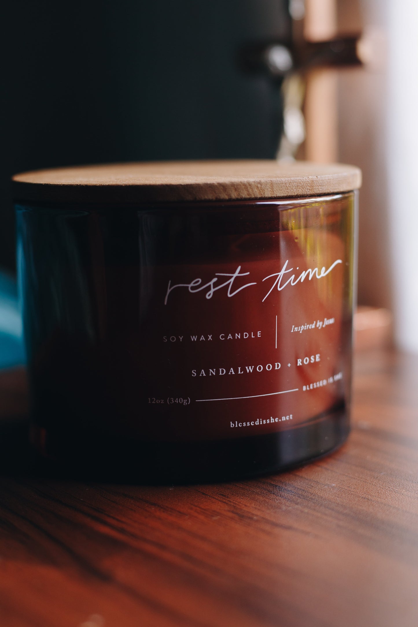 Rest Time Candle Inspired by Jesus 3 Wick Candle
