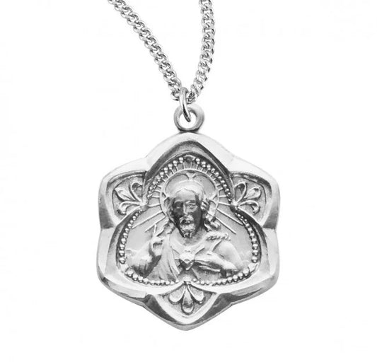 Sacred Heart of Jesus Fleur de Lis