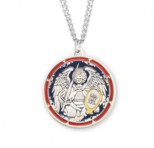 St. Michael Enameled Medal