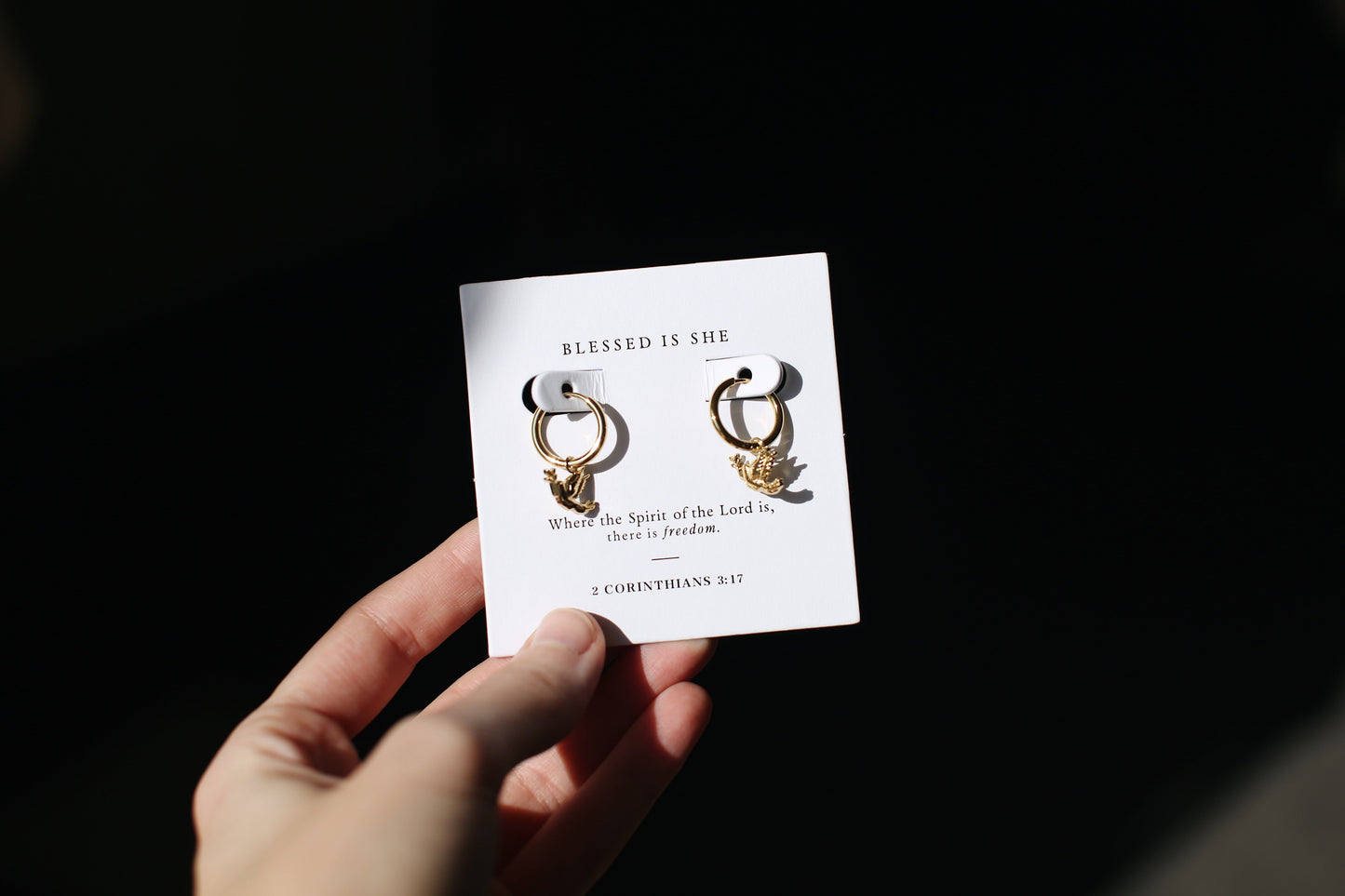 Holy Spirit Hoop Earrings | Catholic Jewelry for Women
