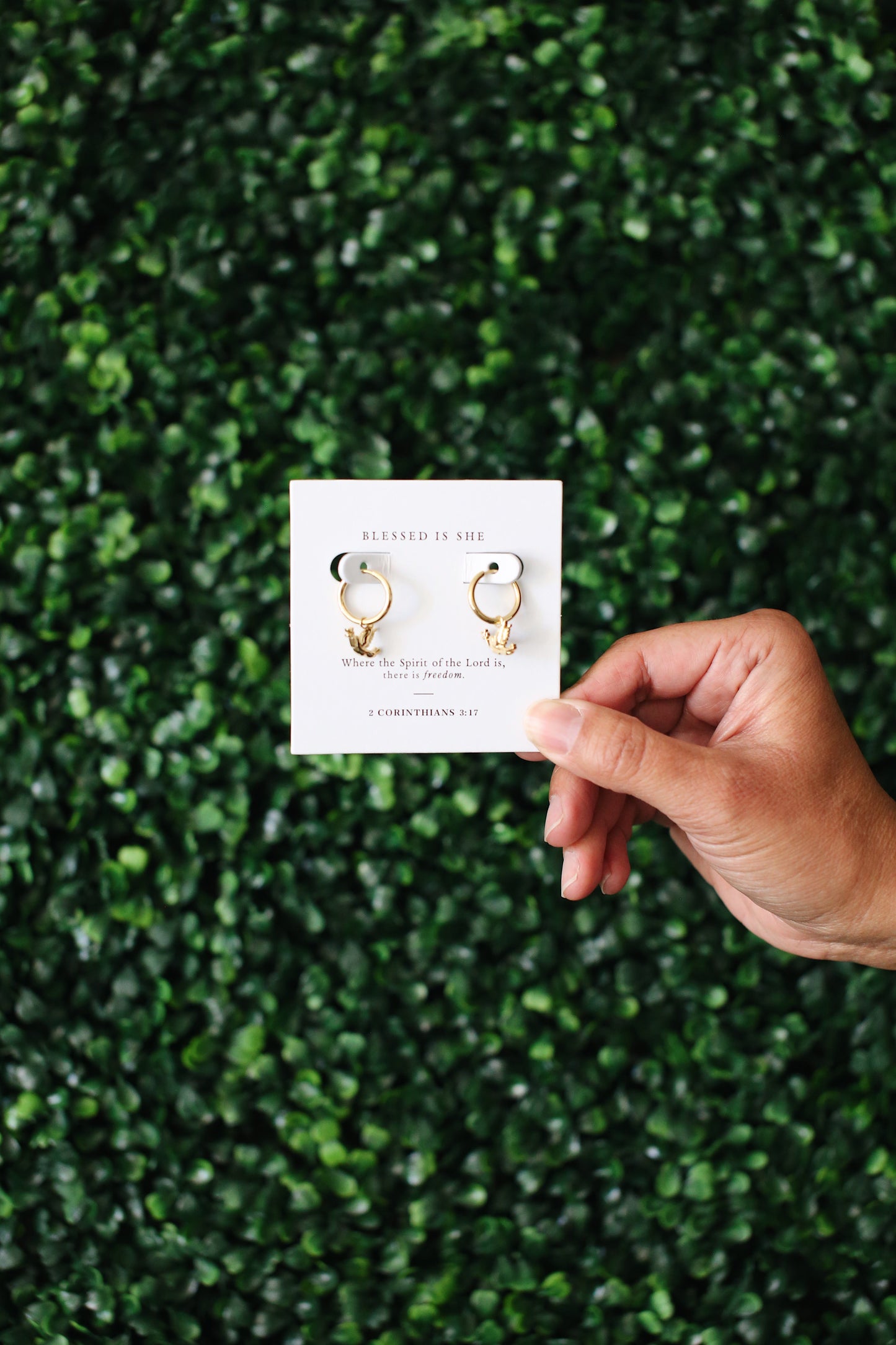 Holy Spirit Hoop Earrings | Catholic Jewelry for Women