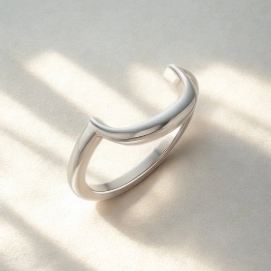 Crescent Wedding Band
